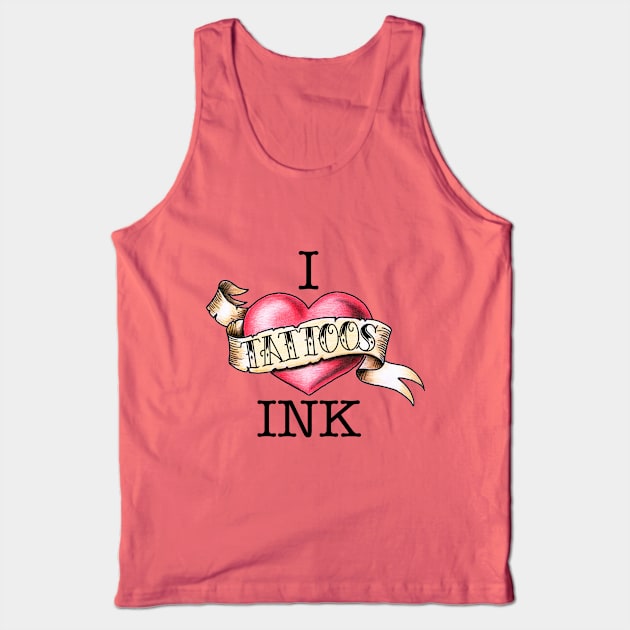 I Heart Ink Tank Top by marengo